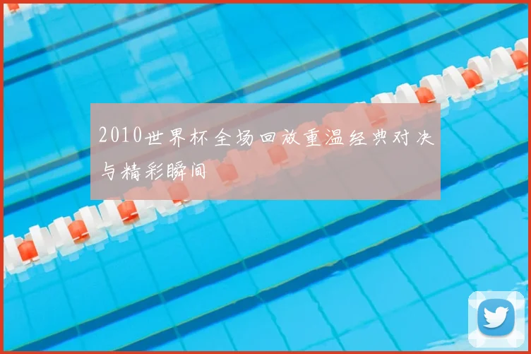 2010世界杯全场回放重温经典对决与精彩瞬间